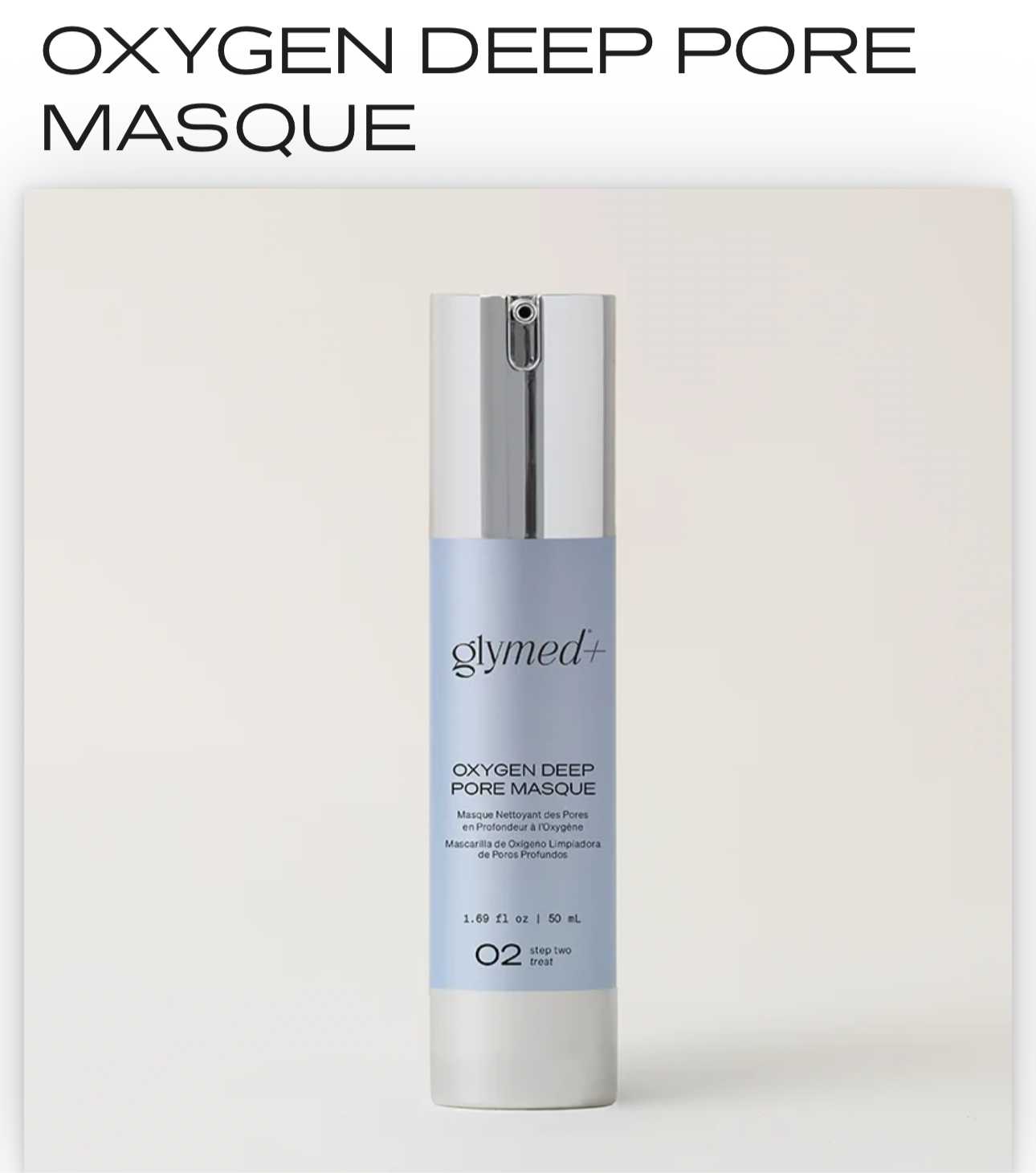 Glymed Plus Oxygen Deep Pore Masque