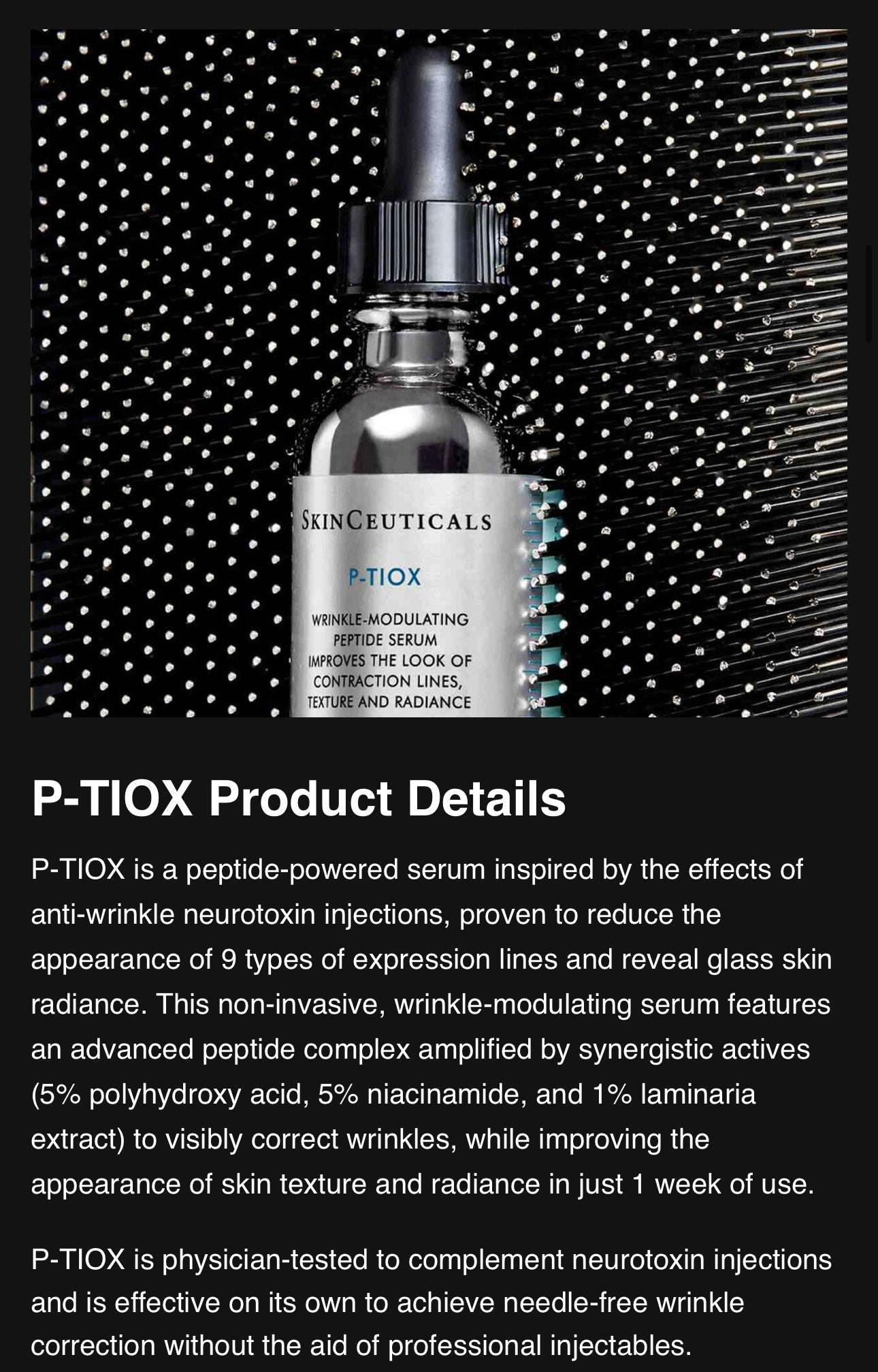 SkinCeuticals P-TIOX Wrinkle-Modulating Peptide Serum