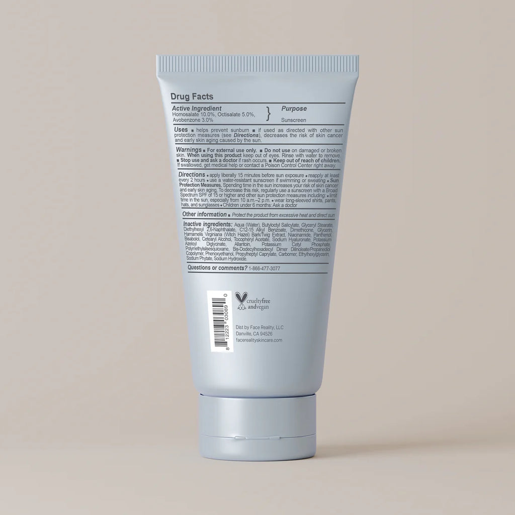 Face Reality Daily SPF 30 Plus | Lightweight Acne-Safe Mineral-Free Sunscreen | Taylor Caswell Aesthetics