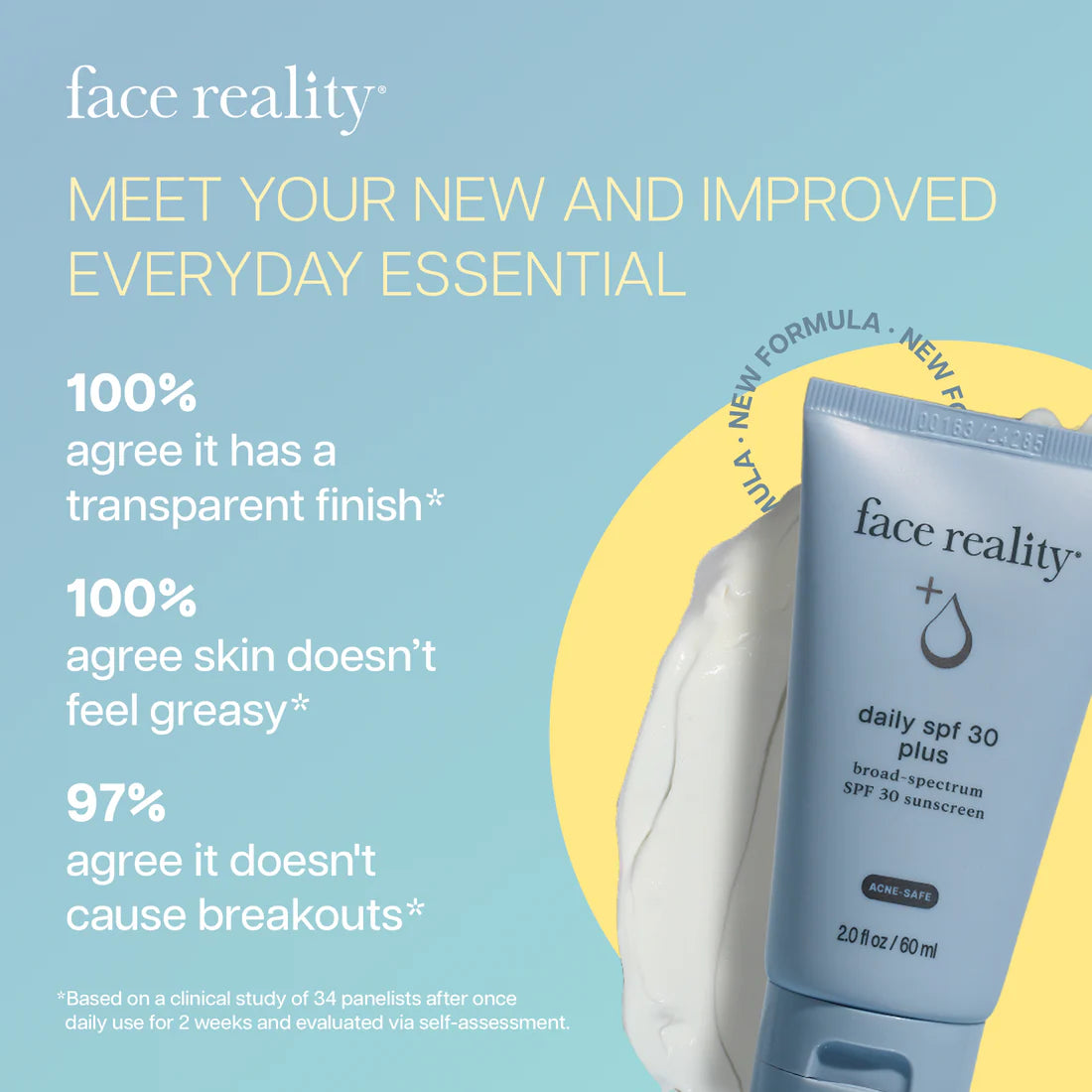 Face Reality Daily SPF 30 Plus | Lightweight Acne-Safe Mineral-Free Sunscreen | Taylor Caswell Aesthetics
